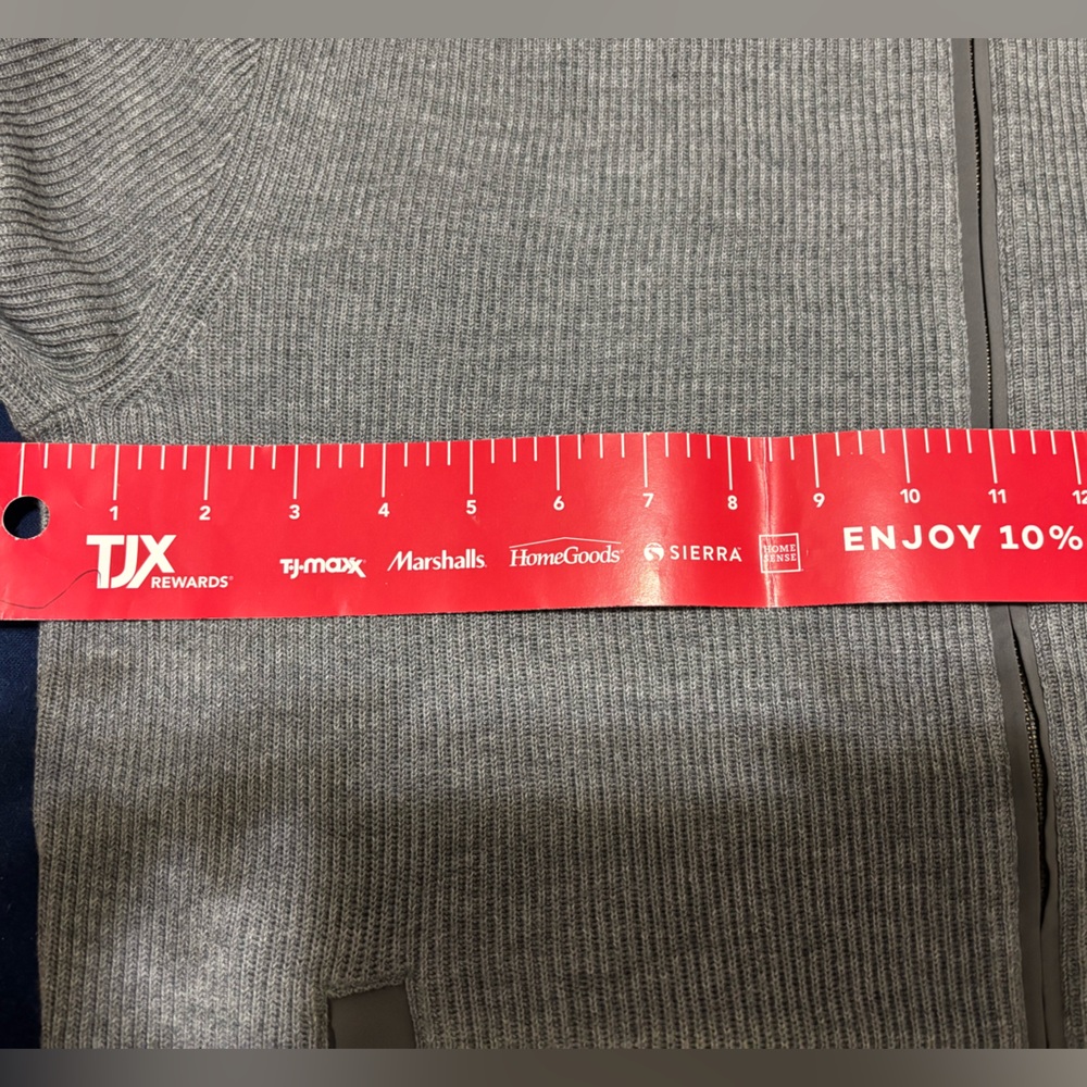 Peter Millar Gray Zip-Up Jacket 30% merino wool 70% pima cotton - Picture 10 of 13